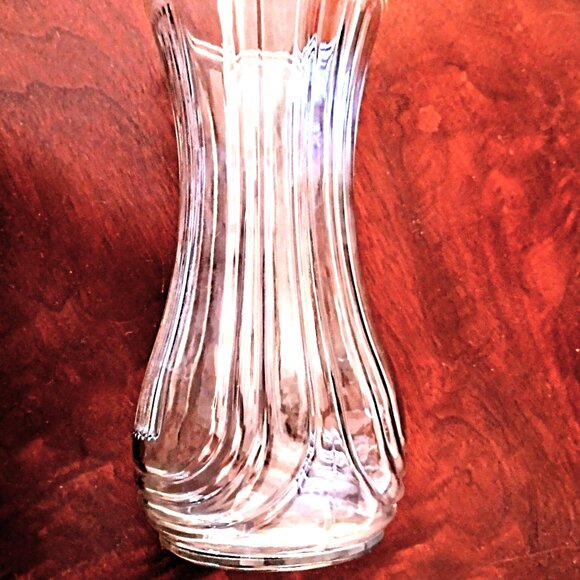 HOOSIER GLASS ~ Vintage 9.5" Ribbed & Inverted Arch Clear Vase (13A) 4087-B VGC! - Picture 4 of 7